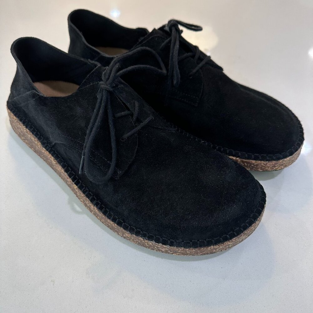 Birkenstock Men's Gary Black Suede Leather Oxford Lace-up Shoes US size 12  EU45